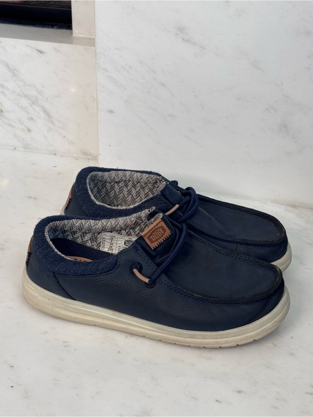Hey Dude Boy Paul Youth Classic Navy Slip slide on shoes